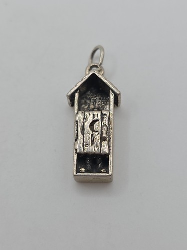 Vtg Sterling Silver 925 Outhouse Charm