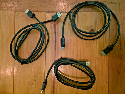 3 Pack MiniDisplay Port Cable 6 .  Male to Male MDP Cable. 4K / UltraHD