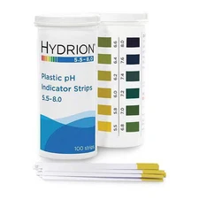 Hydrion pH Strips,Hydrion Spectral,5.5-8,PK100 9700 Hydrion 9700