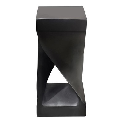 Pemberly Row Engineered Wood Contemporary 26'' Solana Side Table Black