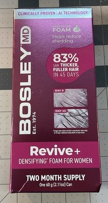 Bosley MD WOMEN'S REVIVE+ Densifying Foam For Women 2 Month Supply 2.11oz New