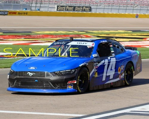 JJ YELEY #14 UNSPONSERED FORD RACING ON TRACK 8X10 GLOSSY PHOTO #3Q