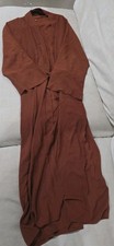 Dubai 2 Piece Abaya Orange Brown Muslim Modest Dress Size Medium New Arabic