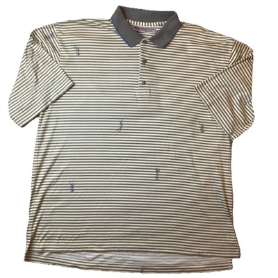 Slazenger Golf Men's Large Striped Short Sleeve Polo Golfers Print