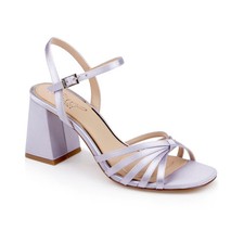 Women's Jewel Badgley Mischka Patience Square Toe Dress Sandals Ice Satin