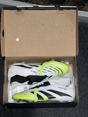 Adidas Predator Elite Fold Tongue FG J - Weiß Grün - Kinder Größe UK 2,5