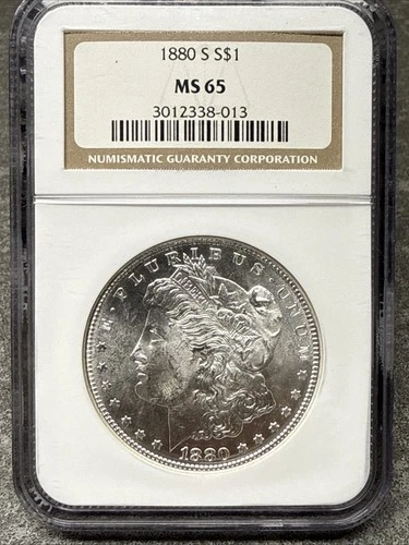 1880-S Morgan Silver Dollar NGC MS65 Uncirculated!