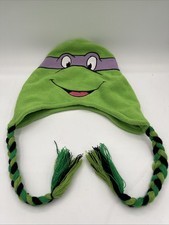 Nickelodeon Ninja Turtles Leonardo  Michelangelo Reversible Beanie Winter Hat