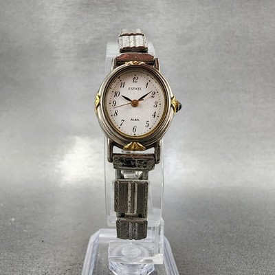 Vtg Seiko Alba Urban Women\'s Watch Two-Tone Rectangular Tank V400-5140 Quartz Seiko urban alba - Gem main image 3