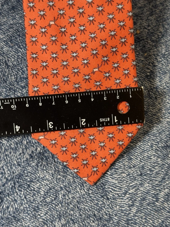 Corbata de seda Nola Couture para hombre AOP insectos coloridos Foto 3 de 4