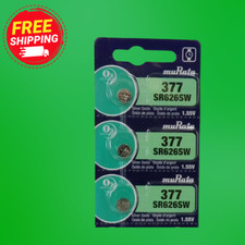 Murata 377 SR626SW Watch Battery Exp 2032 3Pc