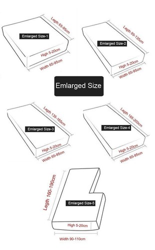 Anbausofa Sitzkissen Bezug Elastisch Schonbezug Eckcouch Bezug Wohnzimmer - Bild 20 von 30