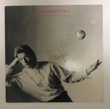 * HUEY LEWIS * signed autographed vinyl album * SMALL WORLD * 1