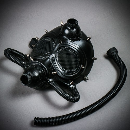 Disfraz de Halloween submarino Steampunk Cosplay para hombre mujer fiesta máscara antigás negro - Imagen 7 de 12