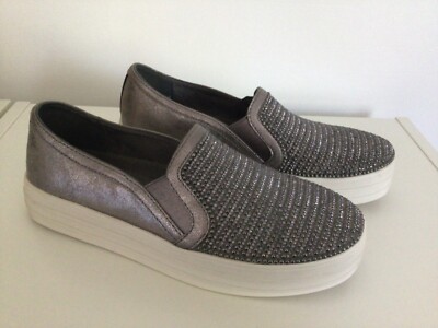 SKECHERS STREET SIZE AIR COOLED MEMORY FOAM SHINY DANCER GREY