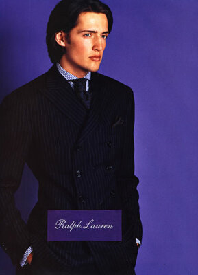 2003 Ralph Lauren men suit purple label fashion 3-page MAGAZINE AD
