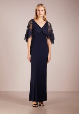 NWT Lauren Ralph Lauren Womens Gisela Navy Crochet Formal Dress Gown 6 |  eBay