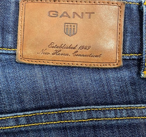 JEANS GANT JASON AZUL MARINO REGULAR CORTE RECTO DESCOLORIDOS LAVADOS. TAMAÑO: W32xL30 - Imagen 5 de 5