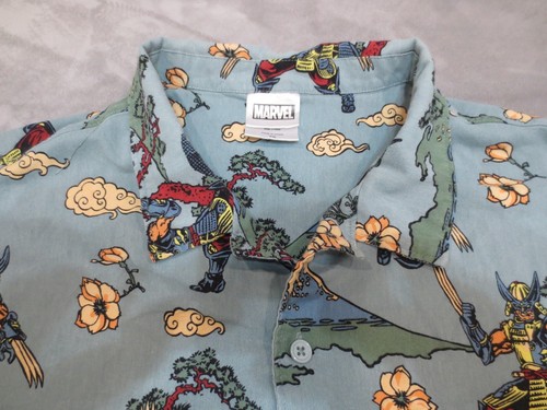 ☆ Camicia FLAWLESS MARVEL Muhomono WOLVERINE con bottoni taglia 3XL X-Men Avengers - Foto 2 di 14