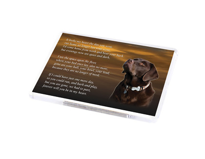 SCHOKOLADE LABRADOR Hund Kühlschrankmagnet Haustier Verlust Trauer Gedenkgeschenk