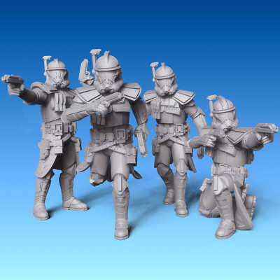 Star Wars Legions Miniatures - Advanced Clone Strike Team Leaders Phase 1 P1