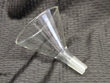 Laboratory Glass 150mm 29/42 Offset Angled Powder Filling Funnel, Chipped