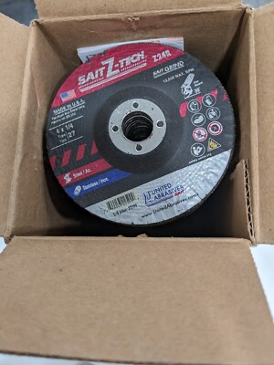 SAIT Depressed-Center Wheel: Type 27, 4'' Dia, 1/4'' Thick, 5/8'' Hole