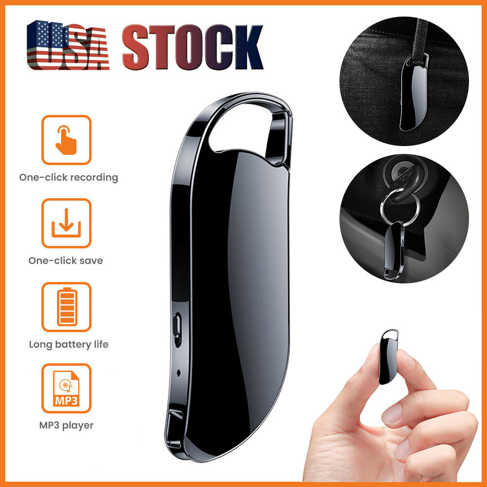32GB Keychain Voice Activated Mini Digital Sound Audio Recorder Dictaphone MP3