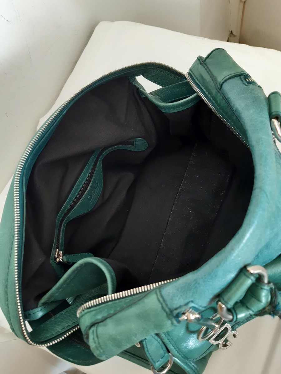 Sac à Main Dolce&Gabbana EMY Bag En Cuir Vieilli Vert, Porté épaule - Occasion