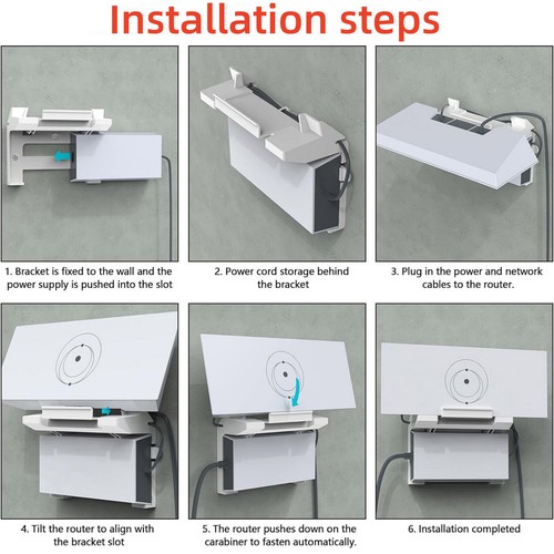 2 In 1 Protective Wall Mounting Bracket Holder For Starlink Gen 3 Router & Power - Afbeelding 9 van 19