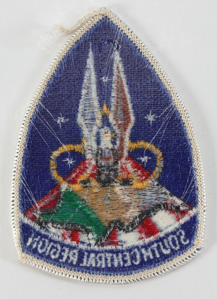 Vintage South Central Region White Border Teardrop Camp Boy Scout BSA