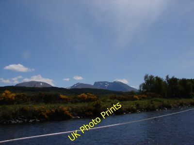 Photo 12x8 Ben Nevis Snow capped Ben Nevis from the Caledonian Canal close c2010