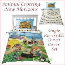Image of Animal Crossing Single Reversible Duvet Cover Set Children's Bedding Set NEW
