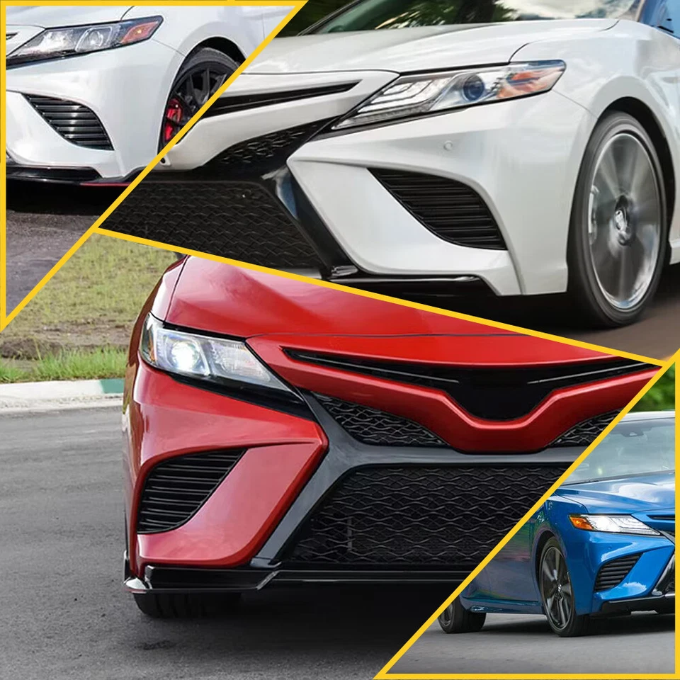 一对 2018 2019 2020 丰田凯美瑞 SE XSE 防撞雾灯保护套 哑光黑色 — 第 2/4 张图片