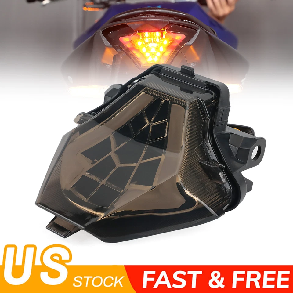 Luz de freno trasera LED integrada señal de giro para YAMAHA FZ-07 MT-07 MT-25 MT-03 Foto 2 de 4