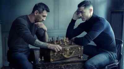 Ronaldo Messi LV SCHACH ABSTRAKT GERAHMT LEINWANDBILD WANDKUNST DEKOR GROSS 30x18 ZOLL