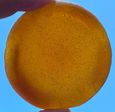 VTG GENUINE ORANGE 54g Surf Tumbled FORMOSA SEAGLASS 2.45" x.55" collector item
