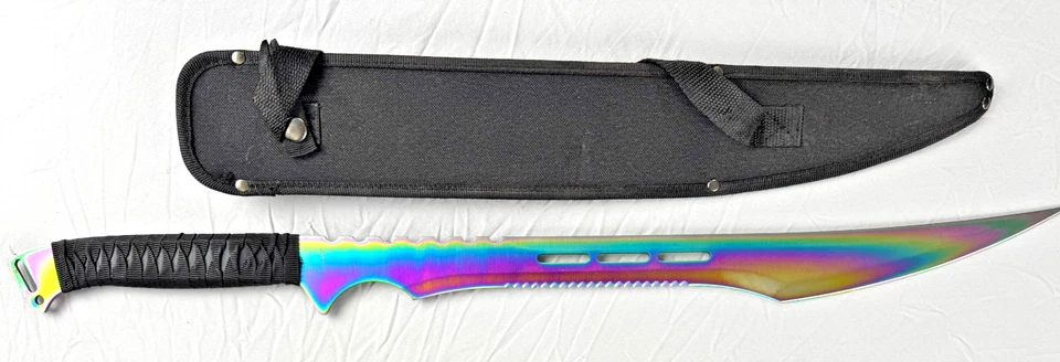Defender - Espada Katana Arco Iris Acero Inoxidable Xtreme 27" con Funda Foto 3 de 4