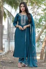 Women Indian Pakistani Salwar kameez Kurti Pant Dupatta Set Party Wear Designer