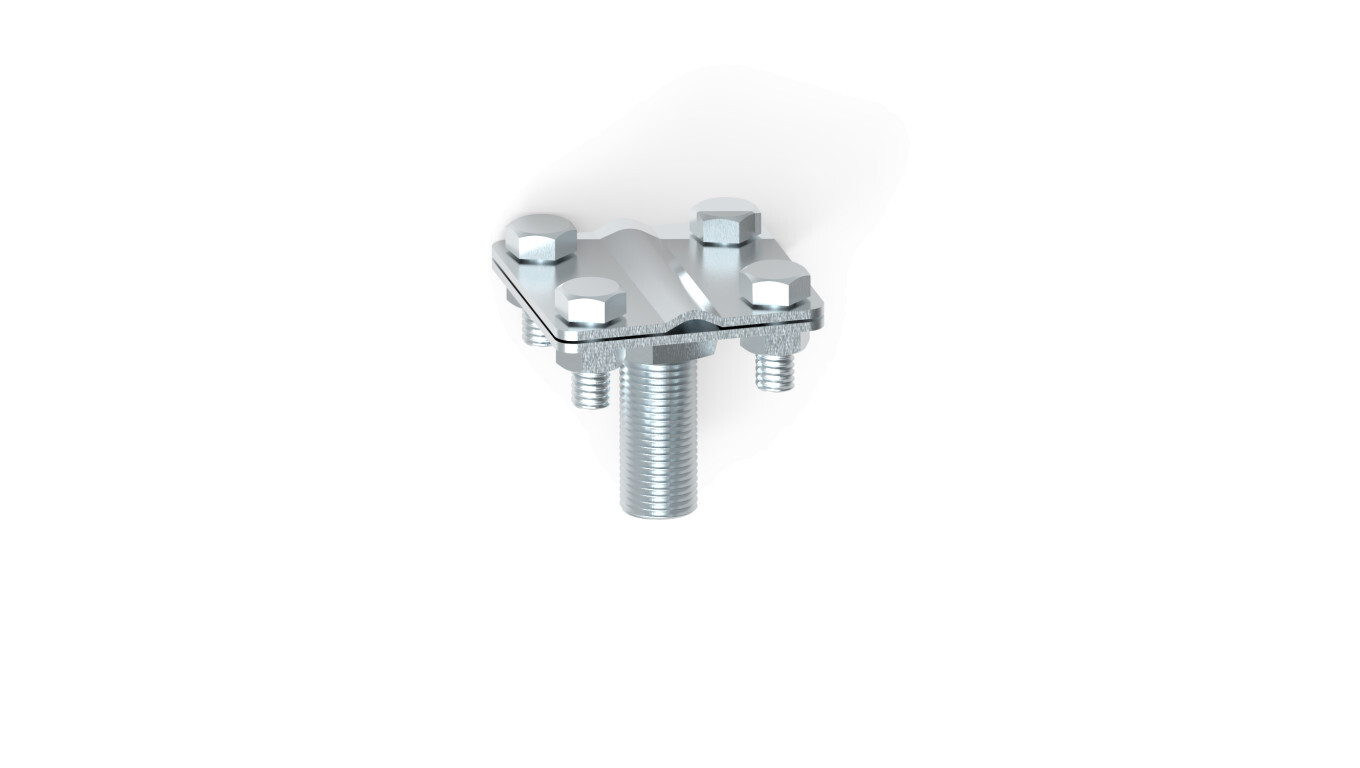 Screw-in clamp for M20 ground rod, galvanized 42.2.1 OC /94211201/ /T2UK