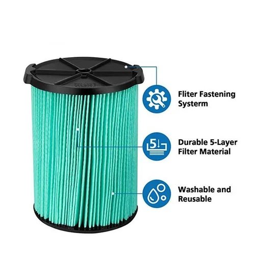Filtro HEPA de 5 capas para aspiradora en seco y húmedo Ridgid VF6000 5-20 galones - Imagen 6 de 12