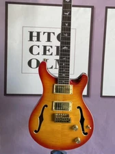 PRS Semi Hollow Body Electric Guitar Mahogany Body 6 String CS Flame Maple Top