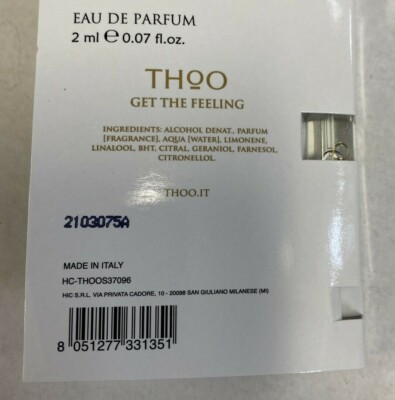2 ) The House of Oud THoO Get The Feeling Eau de Parfum Vial Spray