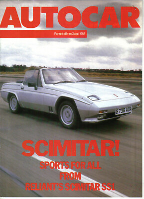Reliant Scimitar SS1 Period Road Test Reprinted from Autocar 1985