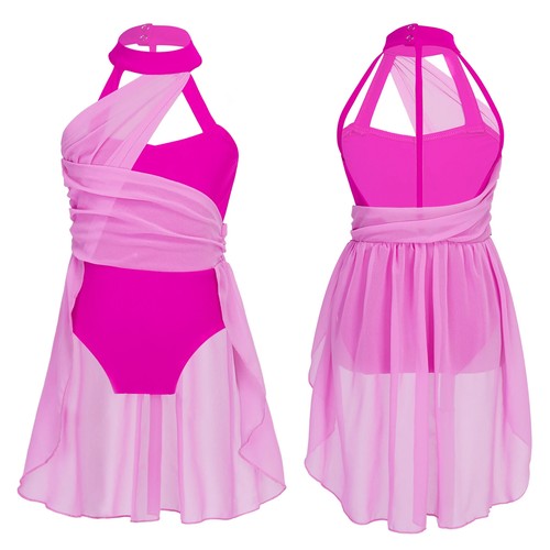 Girls Ballet Dancewear Dress  Class Dance Ballerina Clothing Performance Dress - Foto 34 di 39