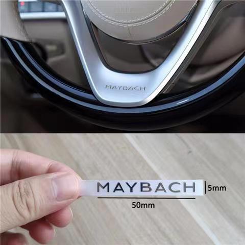 Chrome Steering wheel Trumpet Middle Console Maybach Badge for Mercedes Benz - Picture 1 of 10