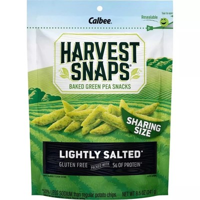 Harvest Snaps Green Pea Snacks Baked LIGHTLY SALTED LG Sharing 8.5 Oz. DEC 2024