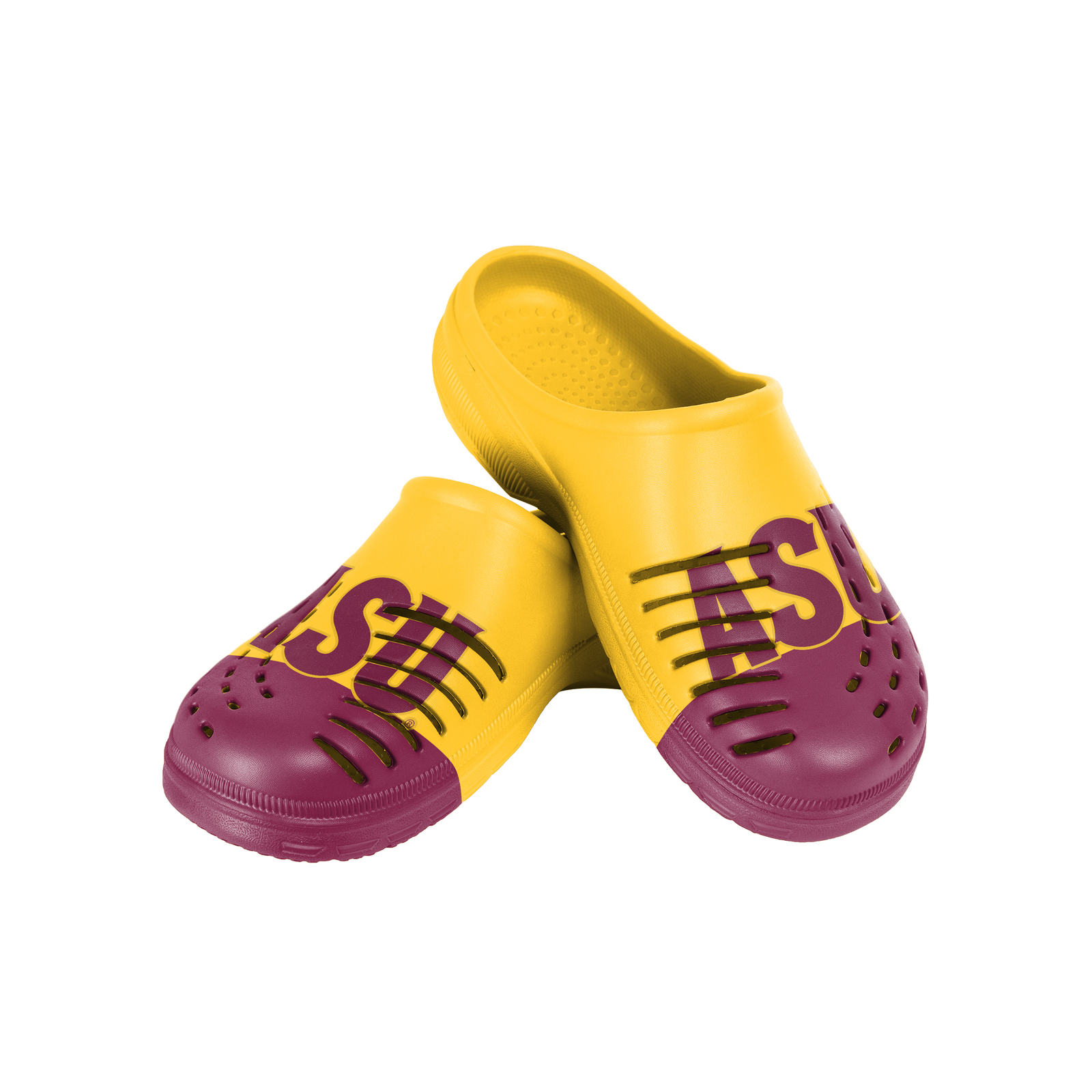 Мужские сабо FOCO NCAA Arizona State Sun Devils 2023 с цветным блоком и большим логотипом