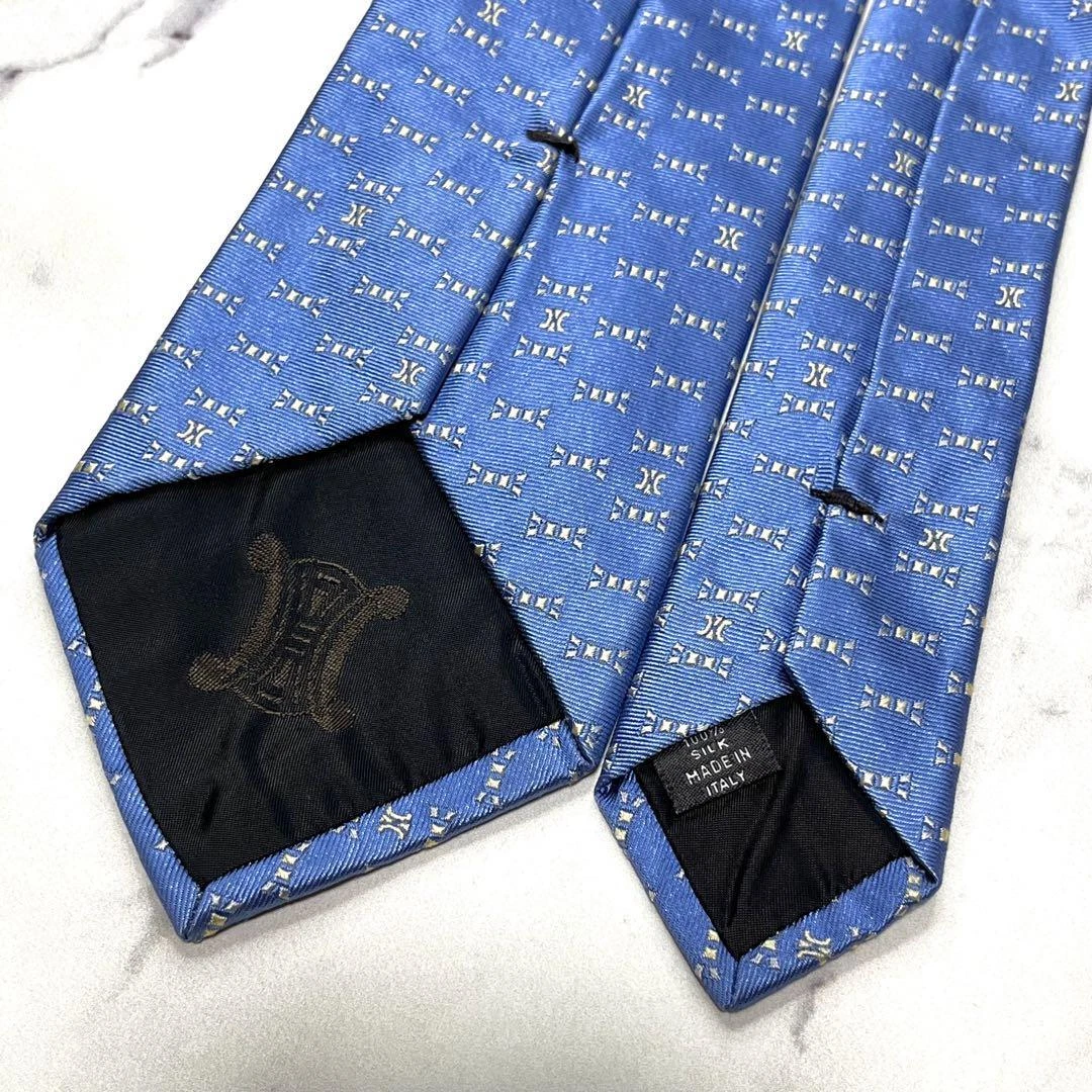 CELINE cravatta uomo seta originale usata cravatta abito classico lusso multicolore A16