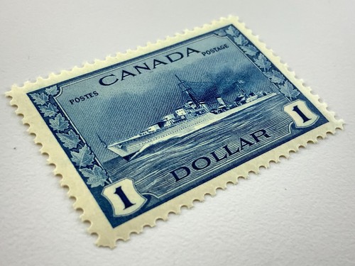 1942 Canada Stamp 1 Dollar #262 Tribal Class Destroyer Royal Canadian Navy FF500 - Picture 4 of 7